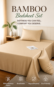 Premium Bamboo Bedsheet Set – Desert Sand