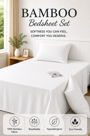 Premium Bamboo Bedsheet Set – Alpine White