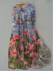 Artistic Floral Maxi Dress Collection