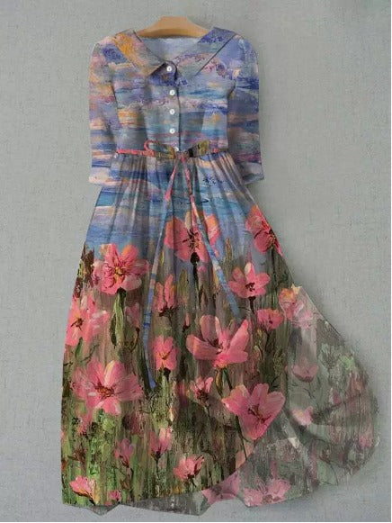 Artistic Floral Maxi Dress Collection