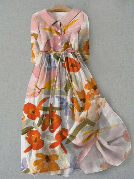 Artistic Floral Maxi Dress Collection