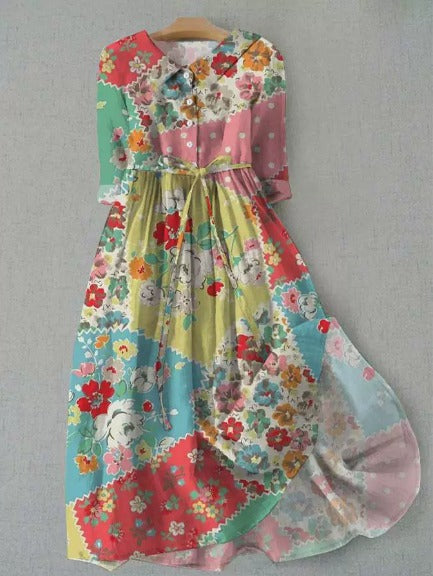 Artistic Floral Maxi Dress Collection